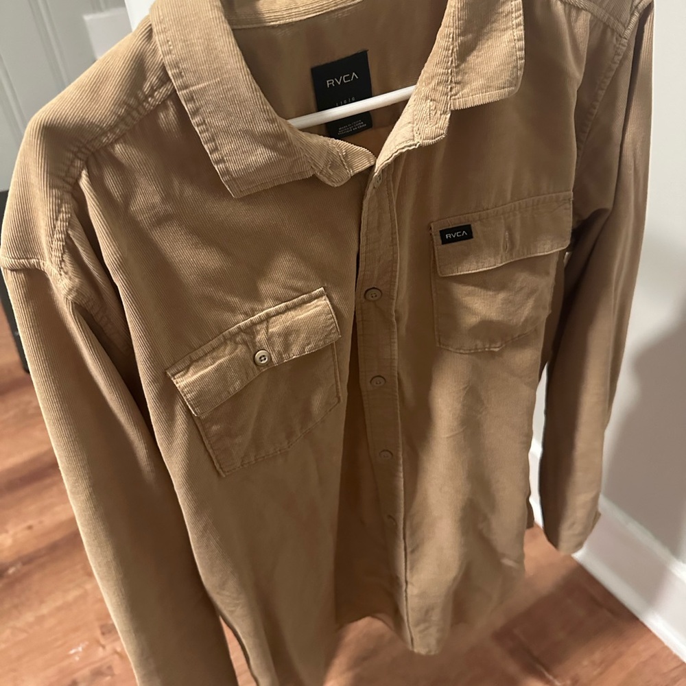 RVCA Tan Corduroy Shirt